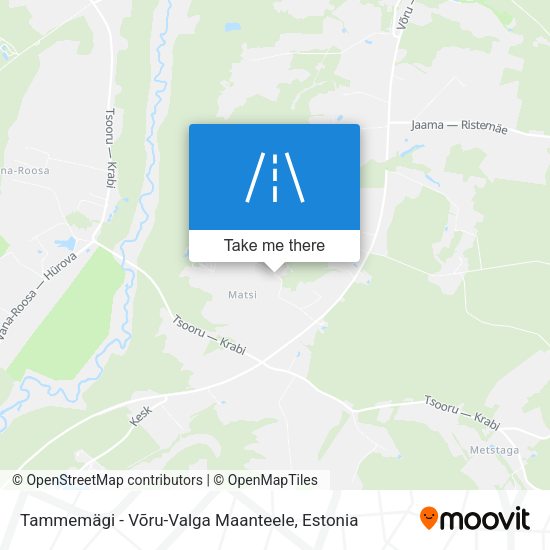 Tammemägi - Võru-Valga Maanteele map