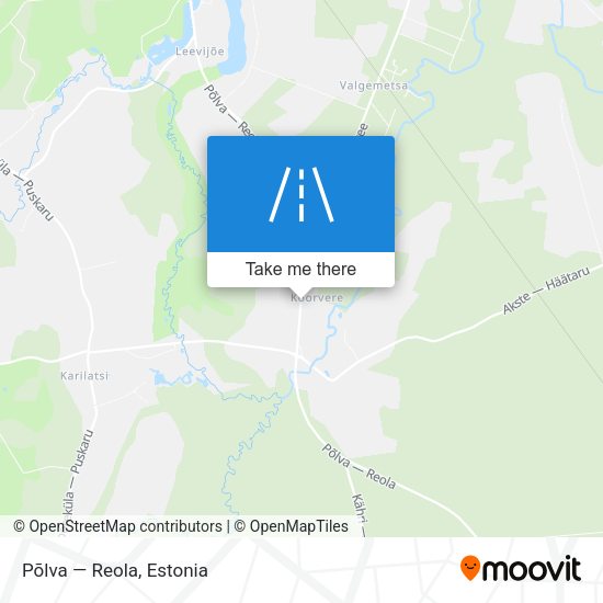 Põlva — Reola map