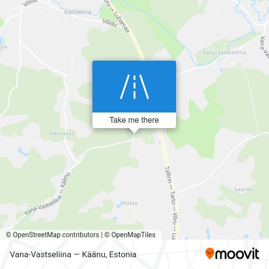 Vana-Vastseliina — Käänu map