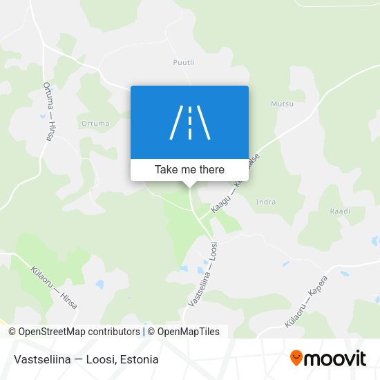Vastseliina — Loosi map