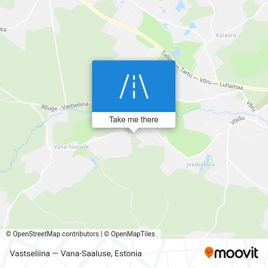 Vastseliina — Vana-Saaluse map