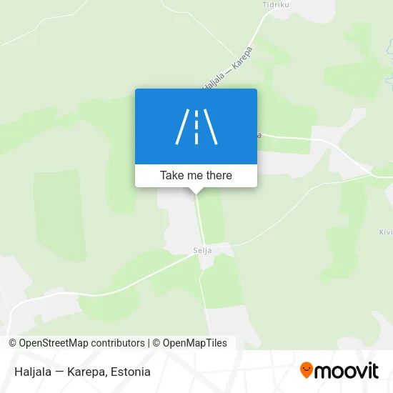 Карта Haljala — Karepa