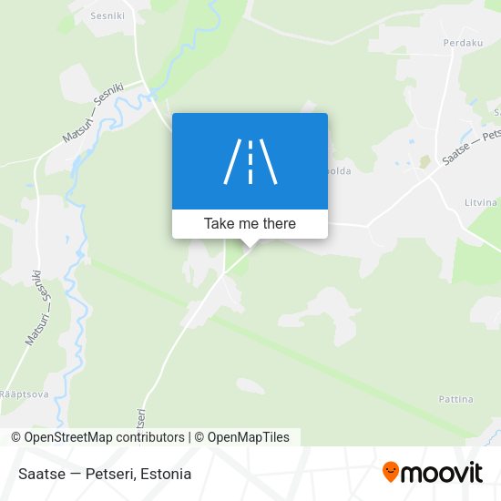 Saatse — Petseri map