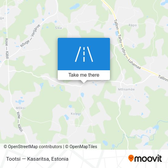 Tootsi — Kasaritsa map