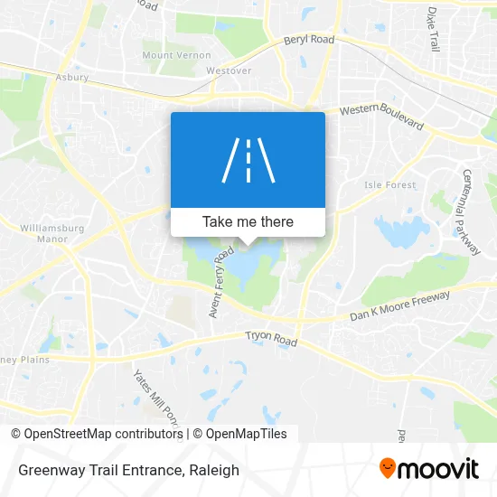 Greenway Trail Entrance map