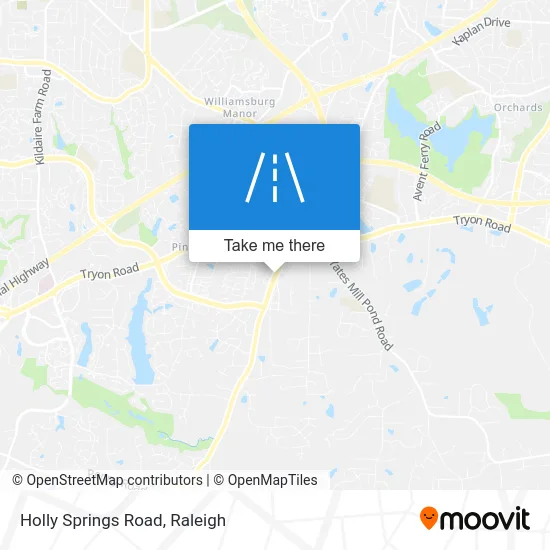 Holly Springs Road map
