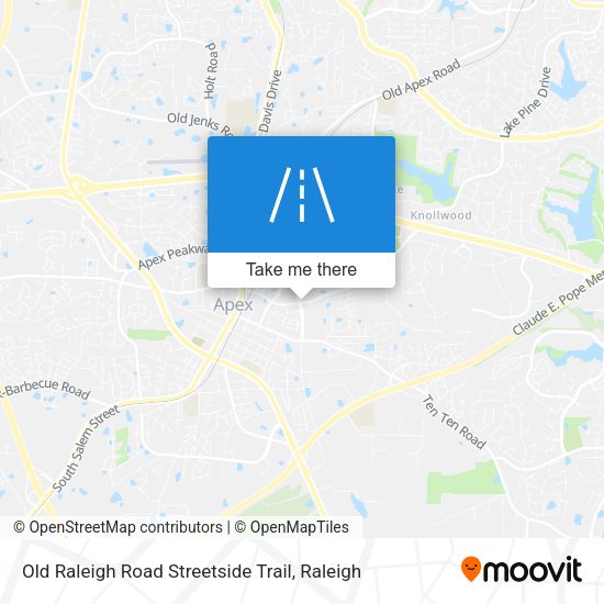 Old Raleigh Road Streetside Trail map