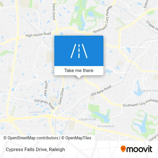 Cypress Falls Drive map