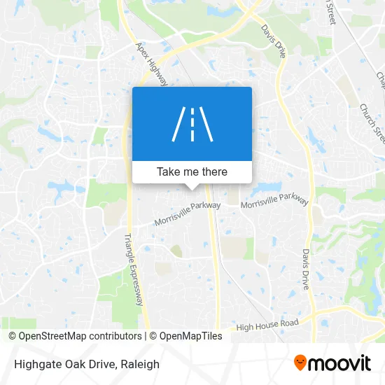 Highgate Oak Drive map