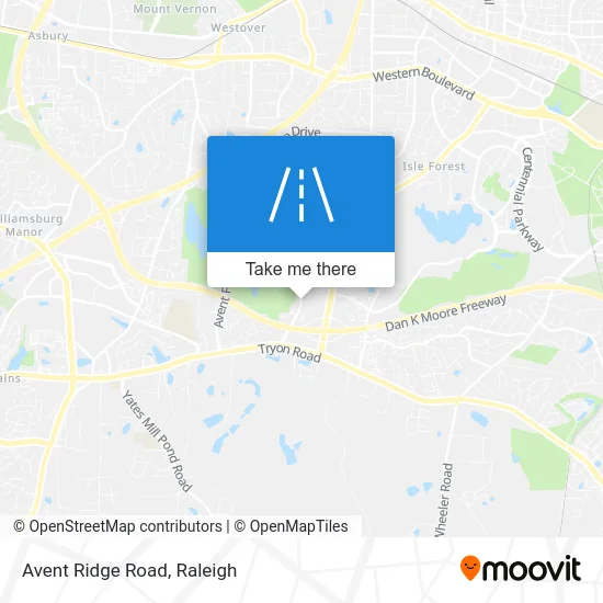 Avent Ridge Road map