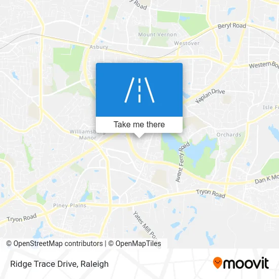Ridge Trace Drive map