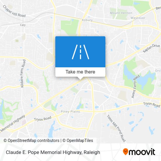 Claude E. Pope Memorial Highway map