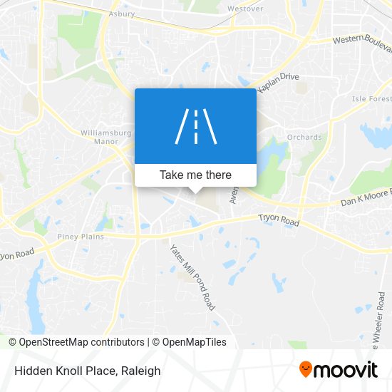 Hidden Knoll Place map