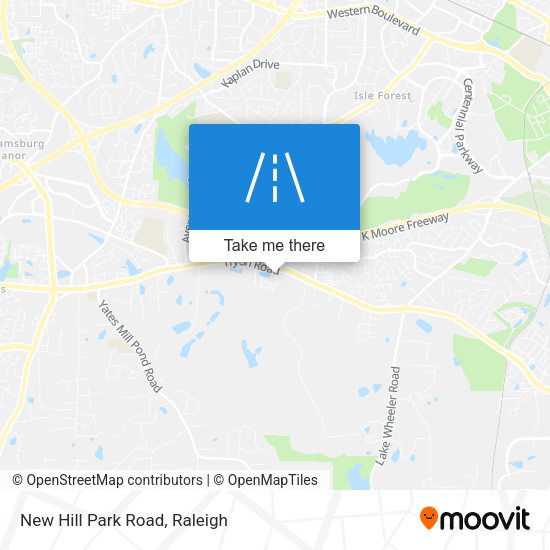 New Hill Park Road map
