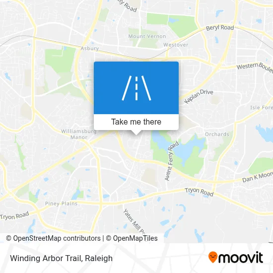 Winding Arbor Trail map