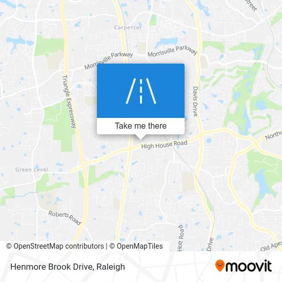 Henmore Brook Drive map