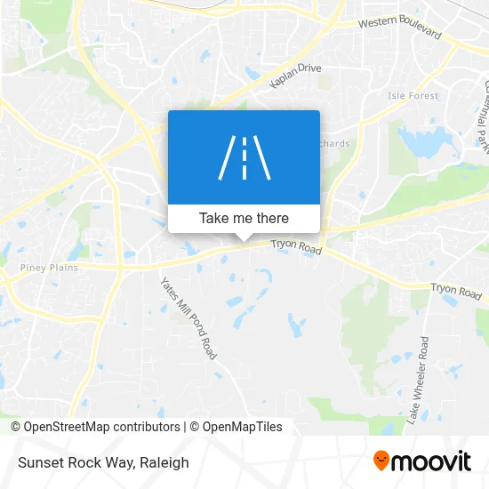 Sunset Rock Way map