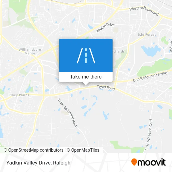 Yadkin Valley Drive map