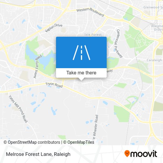 Melrose Forest Lane map