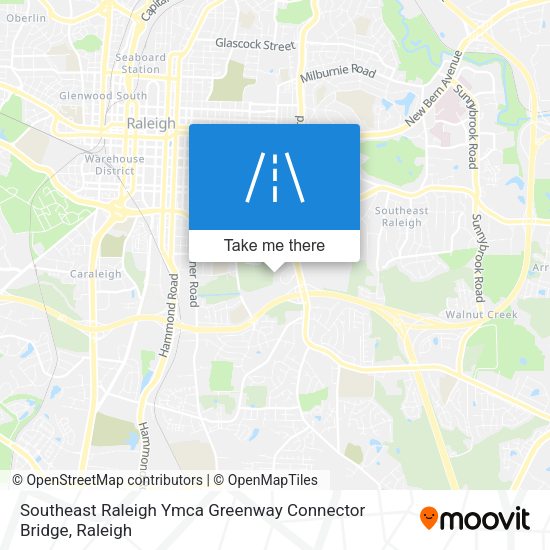 Mapa de Southeast Raleigh Ymca Greenway Connector Bridge