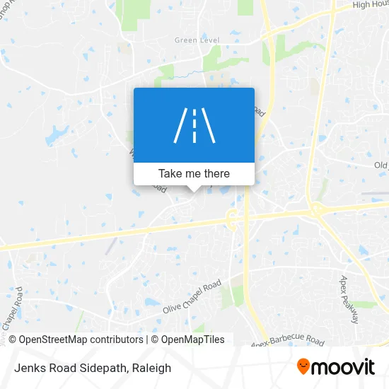 Jenks Road Sidepath map