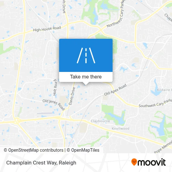 Champlain Crest Way map