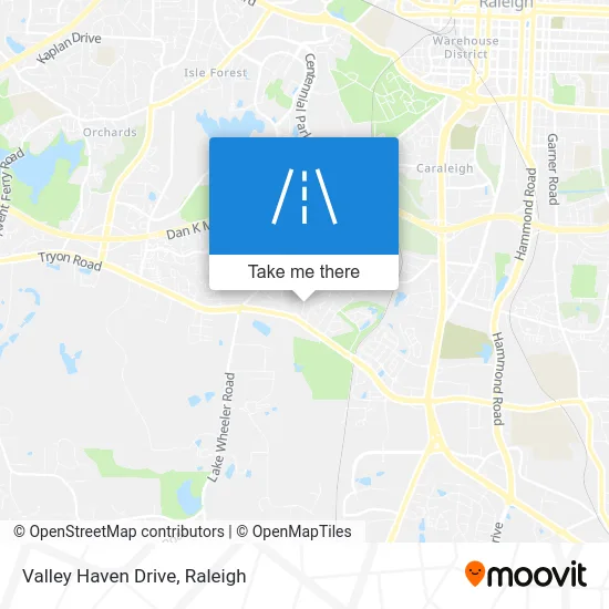 Valley Haven Drive map