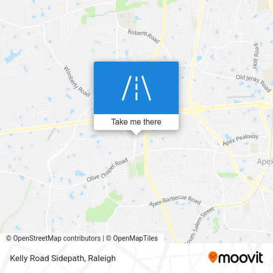 Mapa de Kelly Road Sidepath