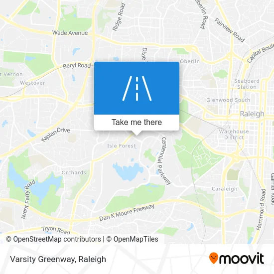 Varsity Greenway map