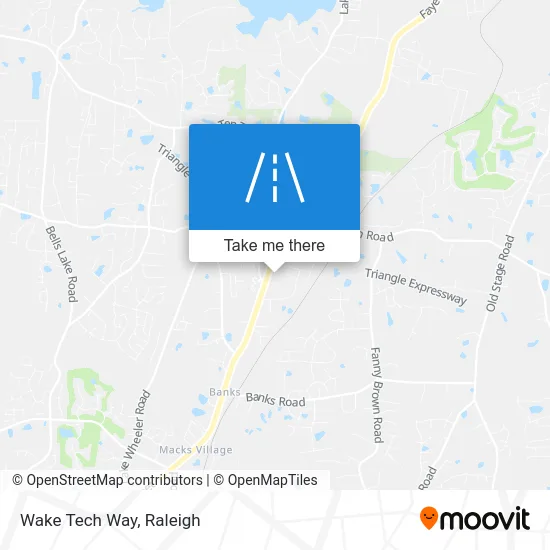 Wake Tech Way map