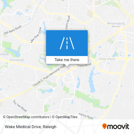 Mapa de Wake Medical Drive