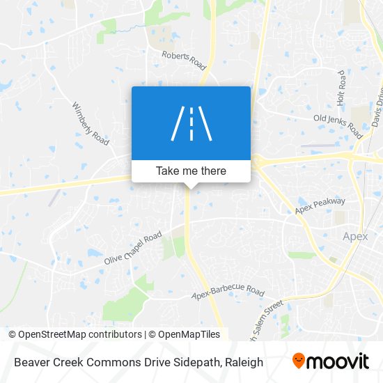 Beaver Creek Commons Drive Sidepath map
