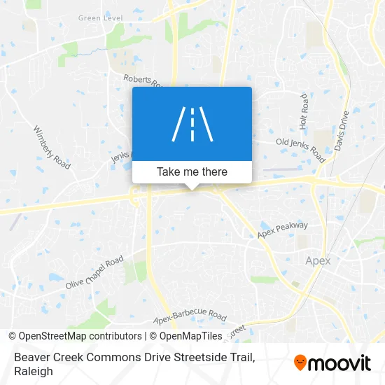 Beaver Creek Commons Drive Streetside Trail map