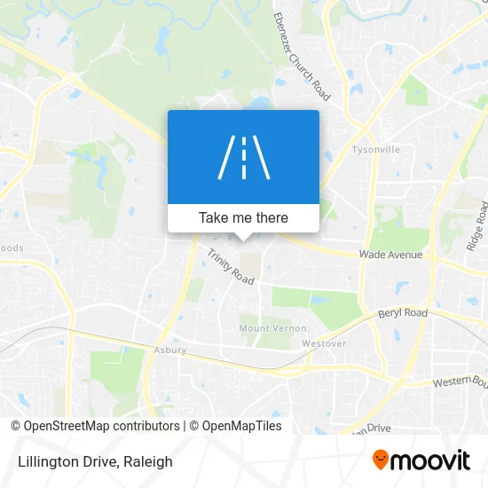 Lillington Drive map