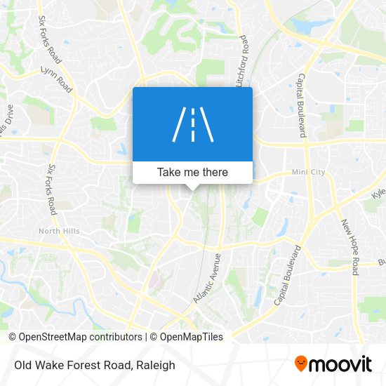 Old Wake Forest Road map