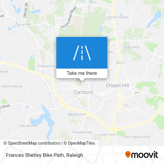 Frances Shetley Bike Path map