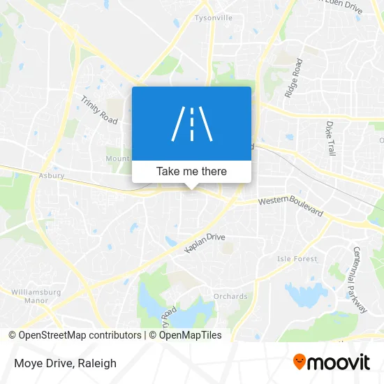 Moye Drive map