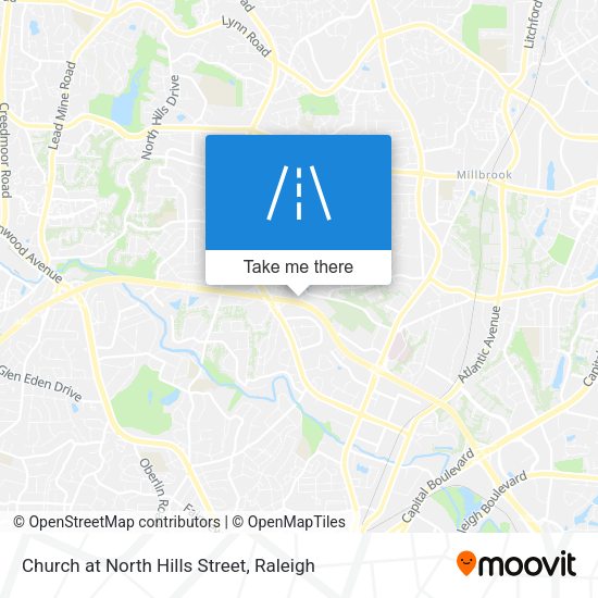 Church at North Hills Street map