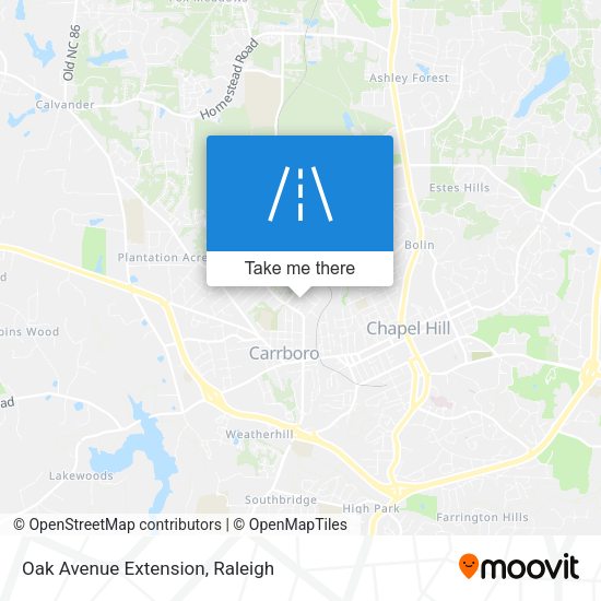 Oak Avenue Extension map