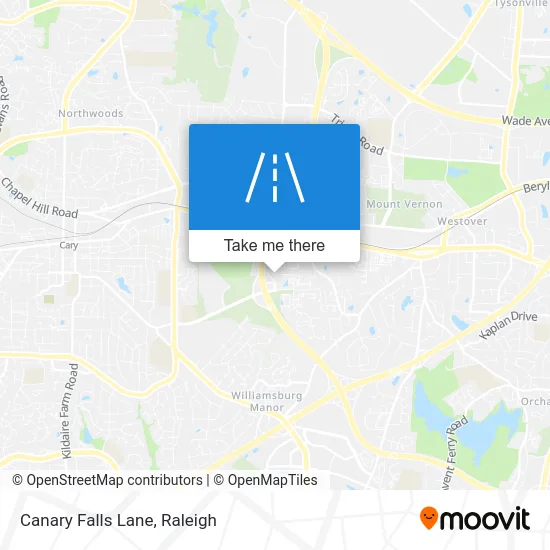 Canary Falls Lane map