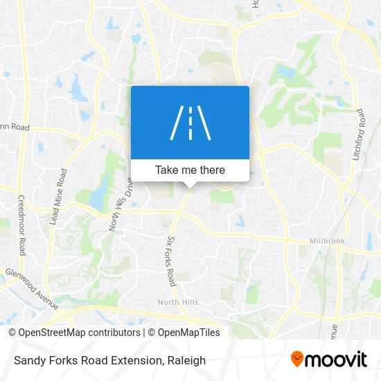 Sandy Forks Road Extension map