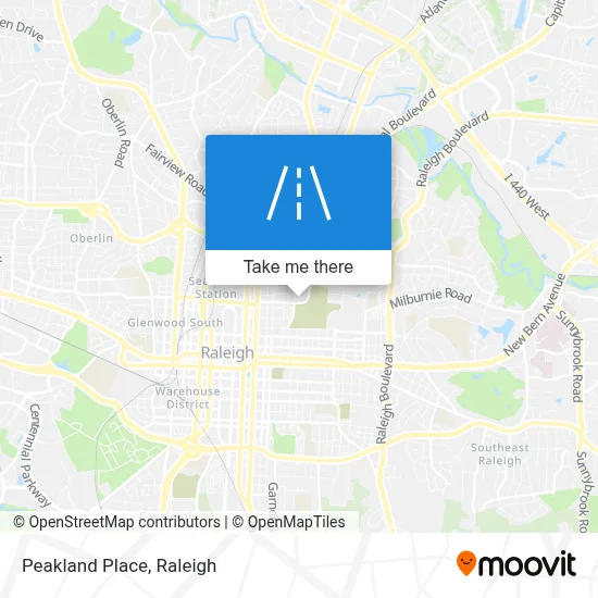 Peakland Place map