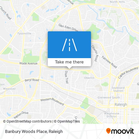 Banbury Woods Place map