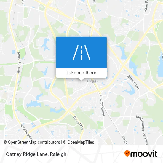 Oatney Ridge Lane map