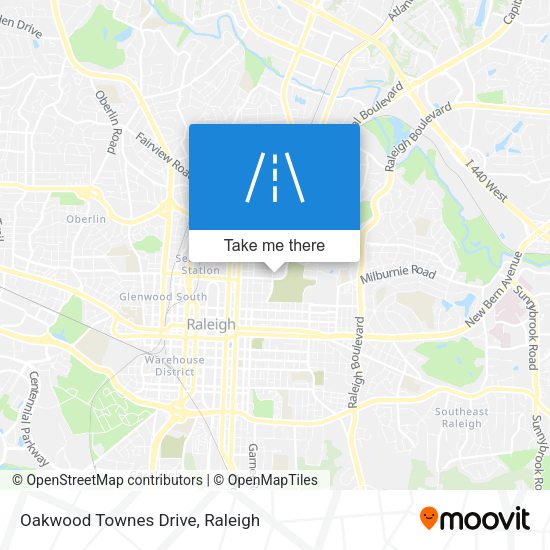 Mapa de Oakwood Townes Drive
