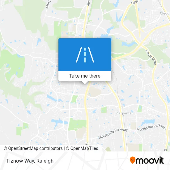 Tiznow Way map