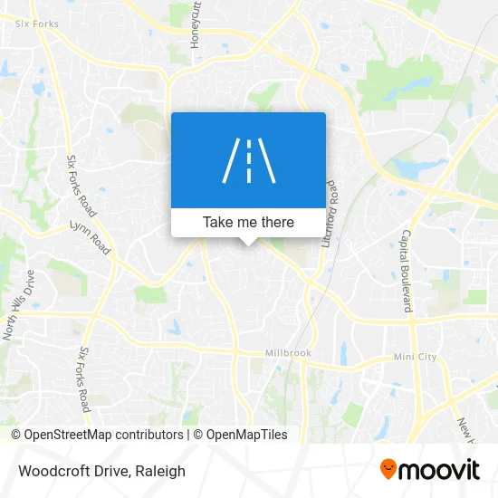 Woodcroft Drive map
