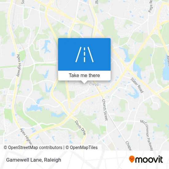 Gamewell Lane map