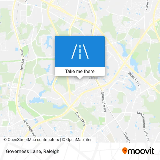 Governess Lane map