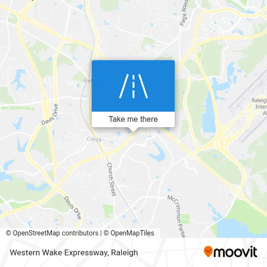 Western Wake Expressway map